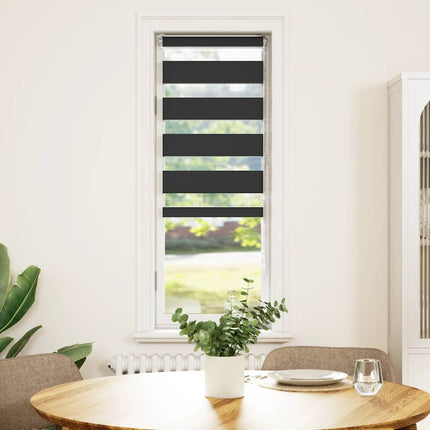 Rullgardin zebra svart 50x150 cm tyg bredd 45,9 cm polyester