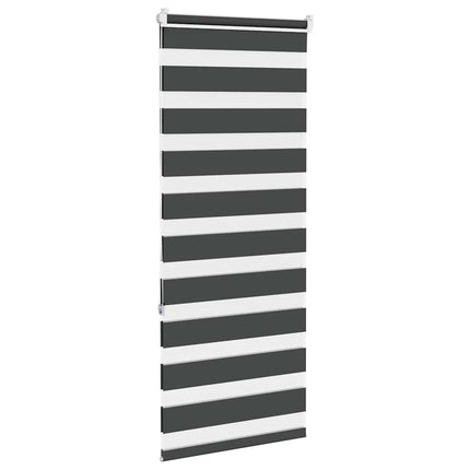 Rullgardin zebra svart 65x150 cm tyg bredd 60,9 cm polyester