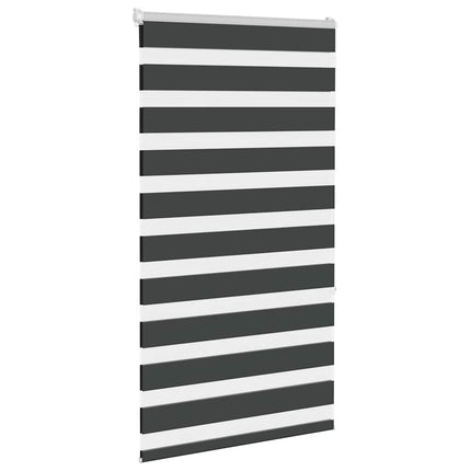 Rullgardin zebra svart 85x150 cm tyg bredd 80,9 cm polyester