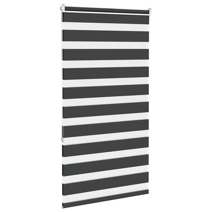 Rullgardin zebra svart 90x150 cm tyg bredd 85,9 cm polyester