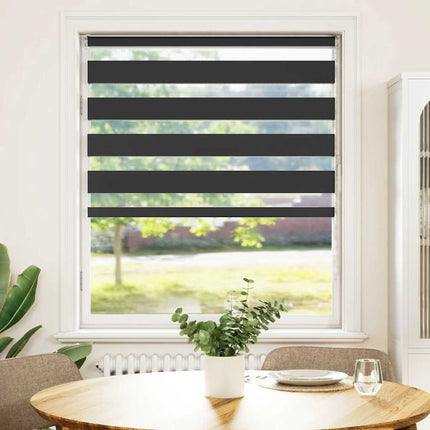 Rullgardin zebra svart 100x150 cm tyg bredd 95,9 cm polyester
