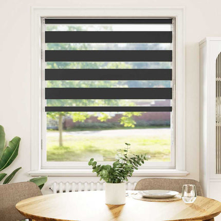 Rullgardin zebra svart 110x150 cm tyg bredd 105,9cm polyester