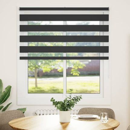 Rullgardin zebra svart 120x150 cm tyg bredd 115,9cm polyester