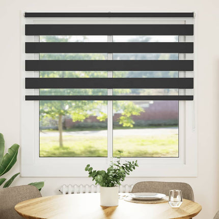 Rullgardin zebra svart 150x150 cm tyg bredd 145,9cm polyester