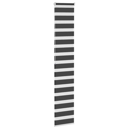 Rullgardin zebra svart 40x200 cm tyg bredd 35,9 cm polyester