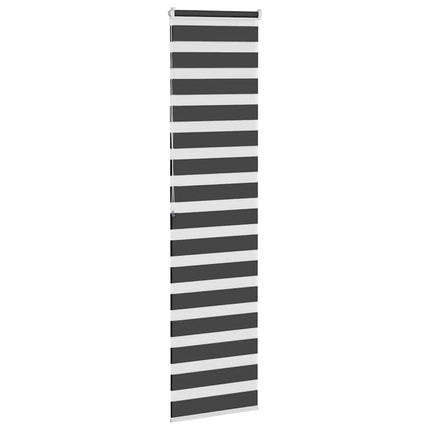 Rullgardin zebra svart 60x200 cm tyg bredd 55,9 cm polyester