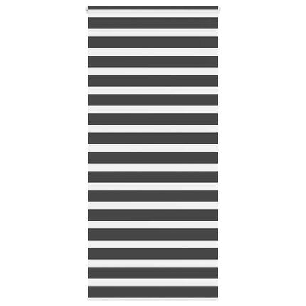 Rullgardin zebra svart 100x200 cm tyg bredd 95,9 cm polyester