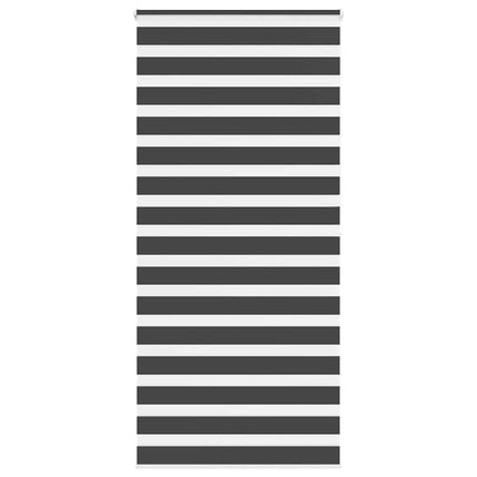 Rullgardin zebra svart 105x200 cm tyg bredd 100,9 cm polyester