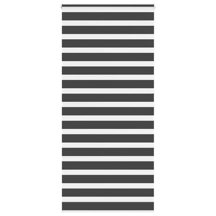 Rullgardin zebra svart 115x200 cm tyg bredd 110,9 cm polyester