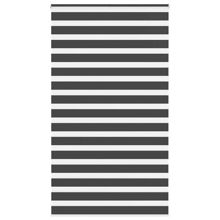 Rullgardin zebra svart 125x200 cm tyg bredd 120,9 cm polyester