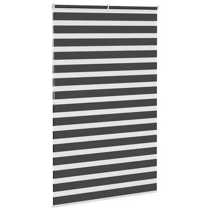 Rullgardin zebra svart 145x200 cm tyg bredd 140,9 cm polyester
