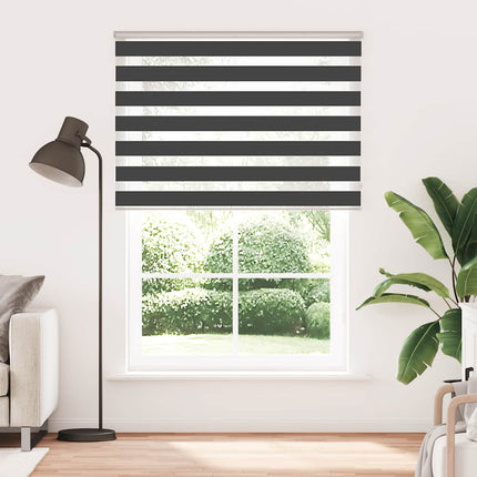 Rullgardin zebra svart 155x200 cm tyg bredd 150,9 cm polyester