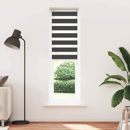 Rullgardin zebra svart 55x230 cm tyg bredd 50,9 cm polyester
