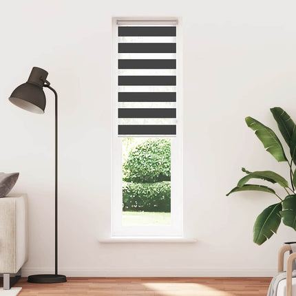 Rullgardin zebra svart 65x230 cm tyg bredd 60,9 cm polyester