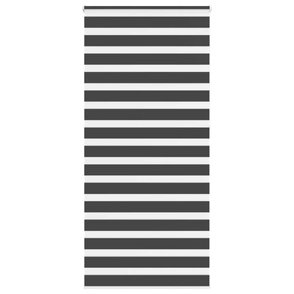 Rullgardin zebra svart 100x230 cm tyg bredd 95,9 cm polyester