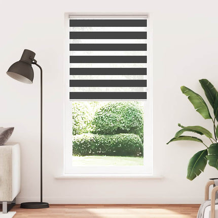 Rullgardin zebra svart 105x230 cm tyg bredd 100,9 cm polyester
