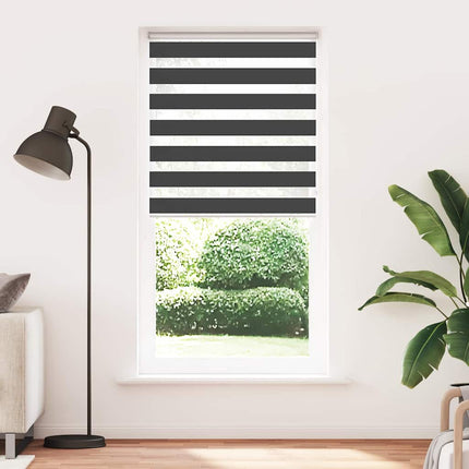Rullgardin zebra svart 110x230 cm tyg bredd 105,9 cm polyester