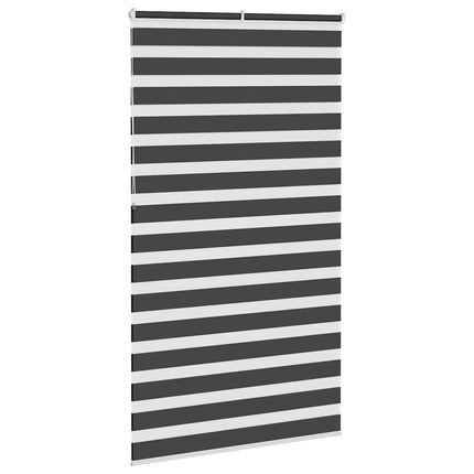 Rullgardin zebra svart 130x230 cm tyg bredd 125,9 cm polyester