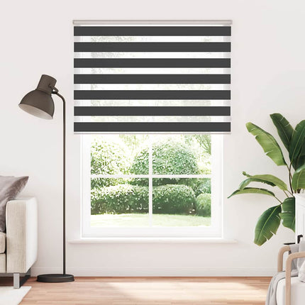 Rullgardin zebra svart 155x230 cm tyg bredd 150,9 cm polyester