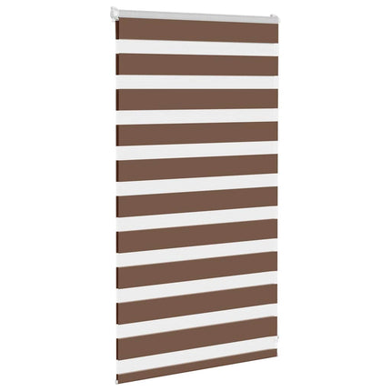 Rullgardin zebra brun 70x100 cm tyg bredd 65,9 cm polyester