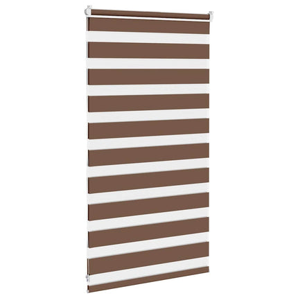 Rullgardin zebra brun 70x100 cm tyg bredd 65,9 cm polyester