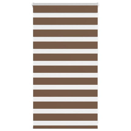 Rullgardin zebra brun 75x100 cm tyg bredd 70,9 cm polyester