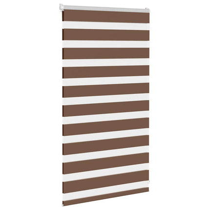 Rullgardin zebra brun 75x100 cm tyg bredd 70,9 cm polyester