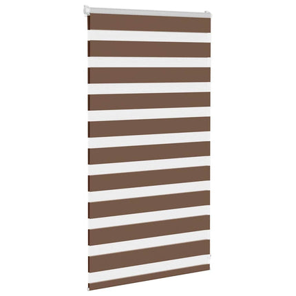 Rullgardin zebra brun 80x100 cm tyg bredd 75,9 cm polyester