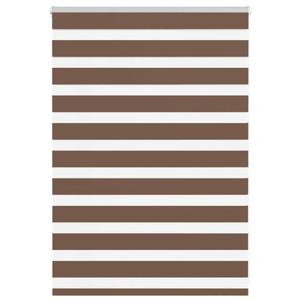 Rullgardin zebra brun 95x100 cm tyg bredd 90,9 cm polyester