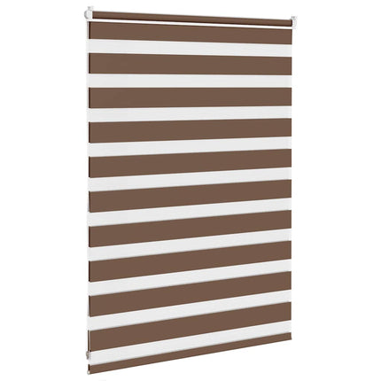 Rullgardin zebra brun 105x100 cm tyg bredd 100,9 cm polyester