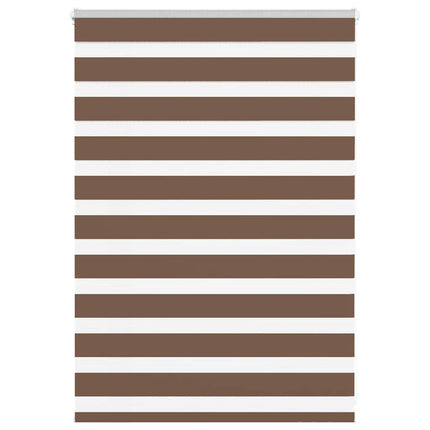 Rullgardin zebra brun 110x100 cm tyg bredd 105,9 cm polyester