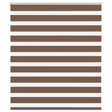 Rullgardin zebra brun 125x100 cm tyg bredd 120,9 cm polyester