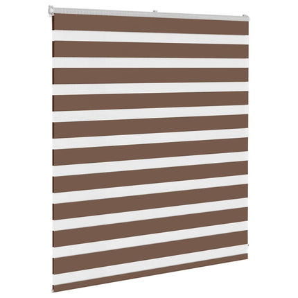Rullgardin zebra brun 125x100 cm tyg bredd 120,9 cm polyester