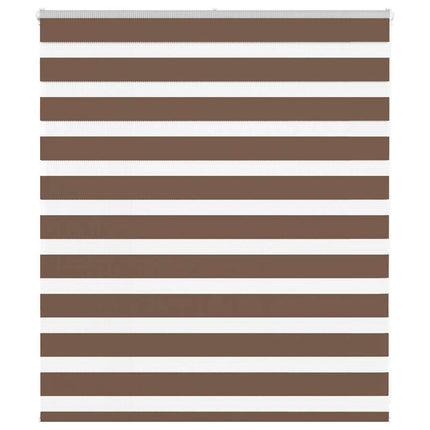 Rullgardin zebra brun 130x100 cm tyg bredd 125,9 cm polyester