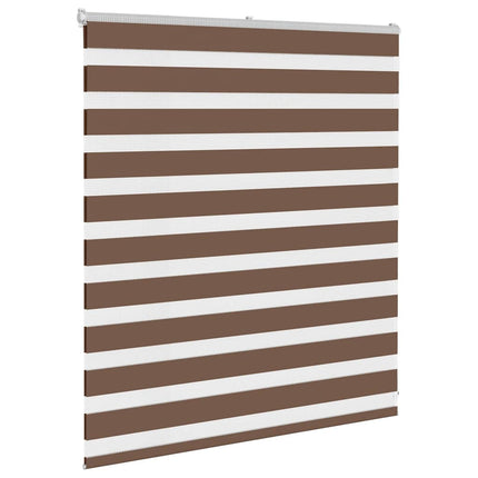 Rullgardin zebra brun 130x100 cm tyg bredd 125,9 cm polyester