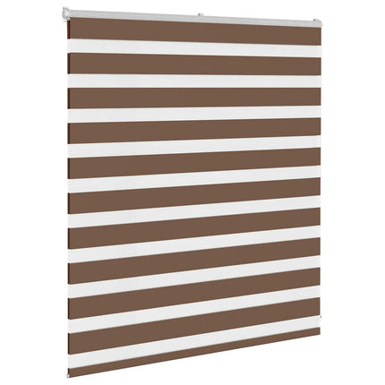 Rullgardin zebra brun 135x100 cm tyg bredd 130,9 cm polyester