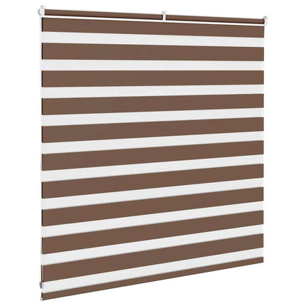 Rullgardin zebra brun 140x100 cm tyg bredd 135,9 cm polyester