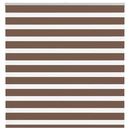 Rullgardin zebra brun 145x100 cm tyg bredd 140,9 cm polyester