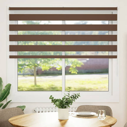 Rullgardin zebra brun 165x100 cm tyg bredd 160,9 cm polyester