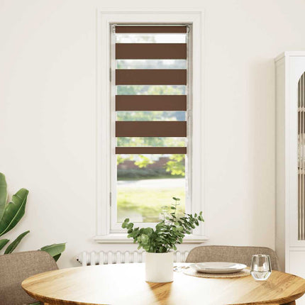 Rullgardin zebra brun 45x150 cm tyg bredd 40,9 cm polyester