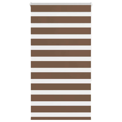 Rullgardin zebra brun 75x150 cm tyg bredd 70,9 cm polyester