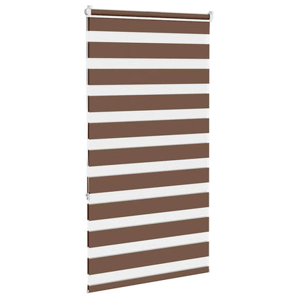 Rullgardin zebra brun 75x150 cm tyg bredd 70,9 cm polyester