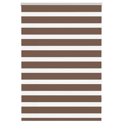 Rullgardin zebra brun 105x150 cm tyg bredd 100,9 cm polyester