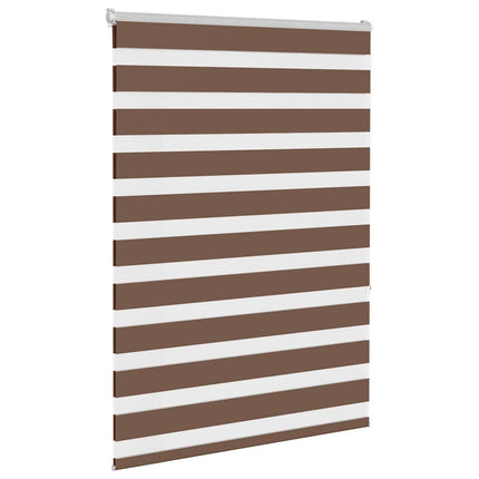 Rullgardin zebra brun 105x150 cm tyg bredd 100,9 cm polyester