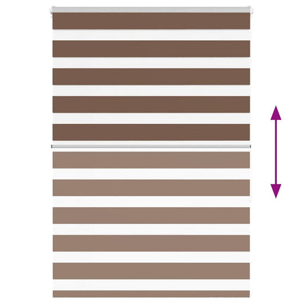 Rullgardin zebra brun 115x150 cm tyg bredd 110,9 cm polyester