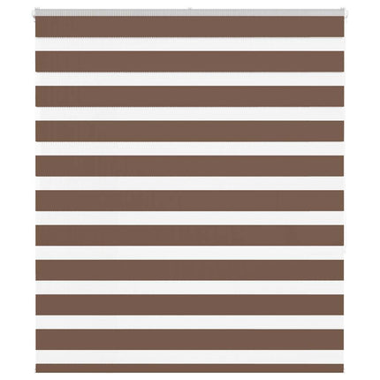 Rullgardin zebra brun 120x150 cm tyg bredd 115,9 cm polyester