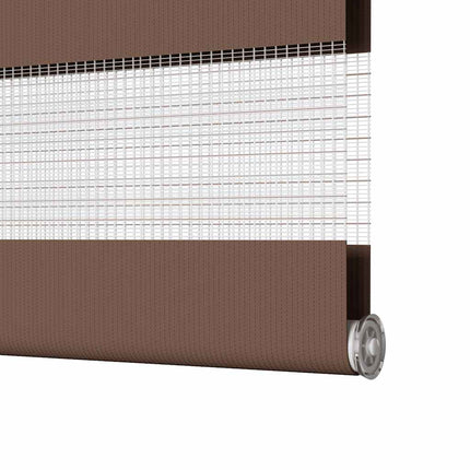 Rullgardin zebra brun 120x150 cm tyg bredd 115,9 cm polyester