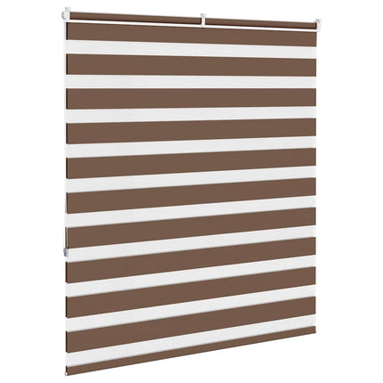 Rullgardin zebra brun 125x150 cm tyg bredd 120,9 cm polyester
