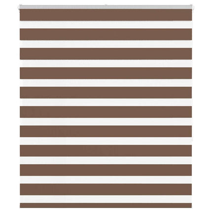 Rullgardin zebra brun 135x150 cm tyg bredd 130,9 cm polyester