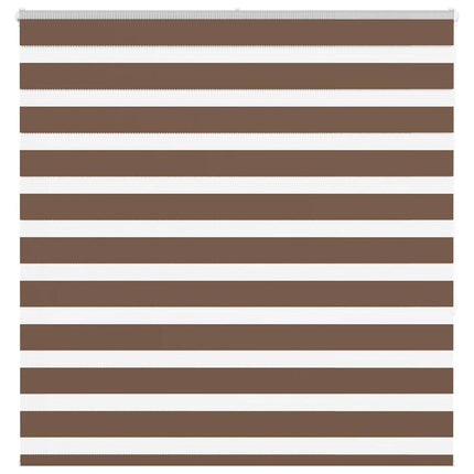 Rullgardin zebra brun 145x150 cm tyg bredd 140,9 cm polyester